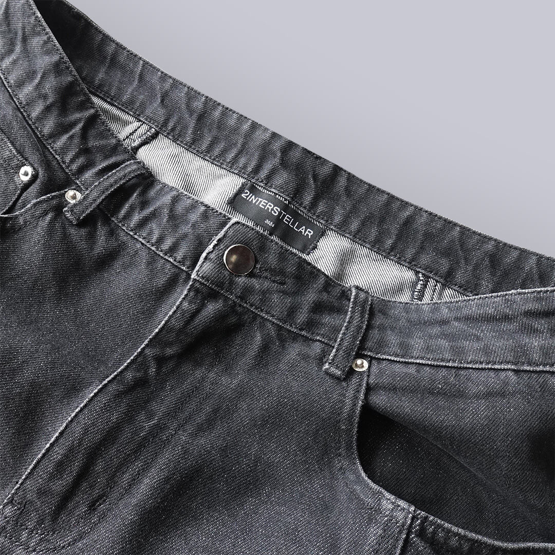 "Arched" Baggy Denim Shorts